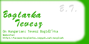 boglarka tevesz business card